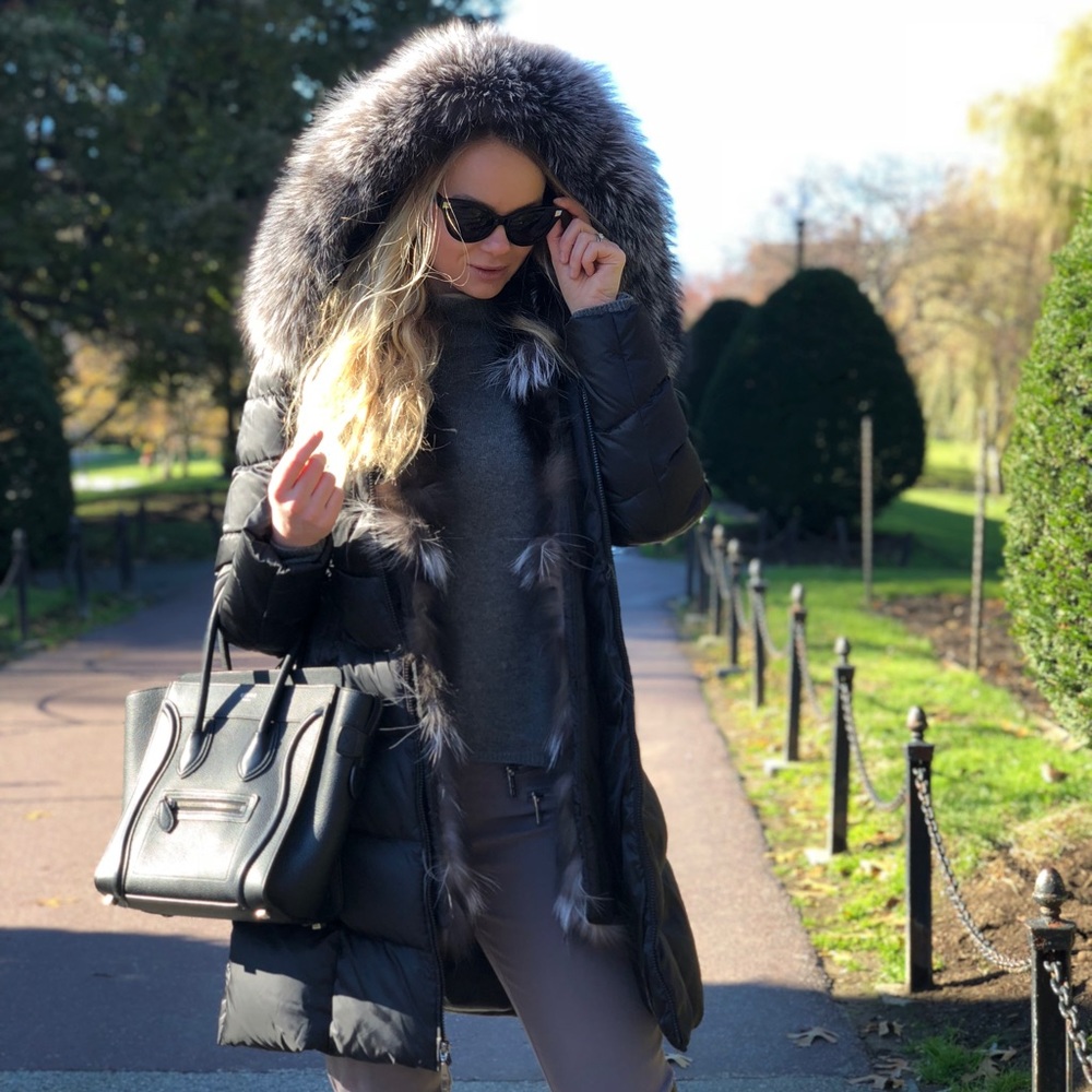 ✅SOLD✅ Madison real fox fur puffer coat